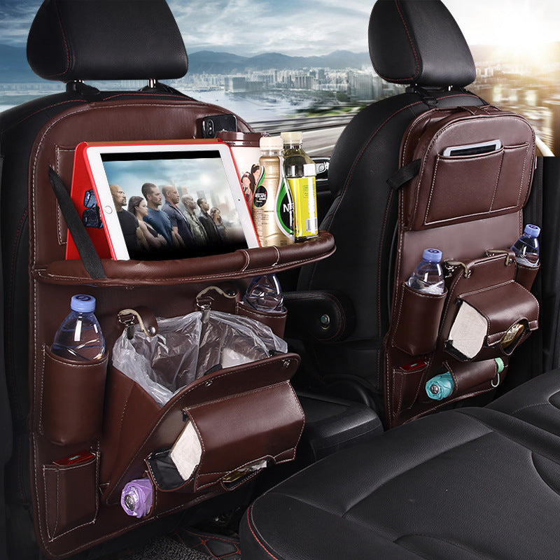 Multifunctional Smart Leather Car Storage Bag