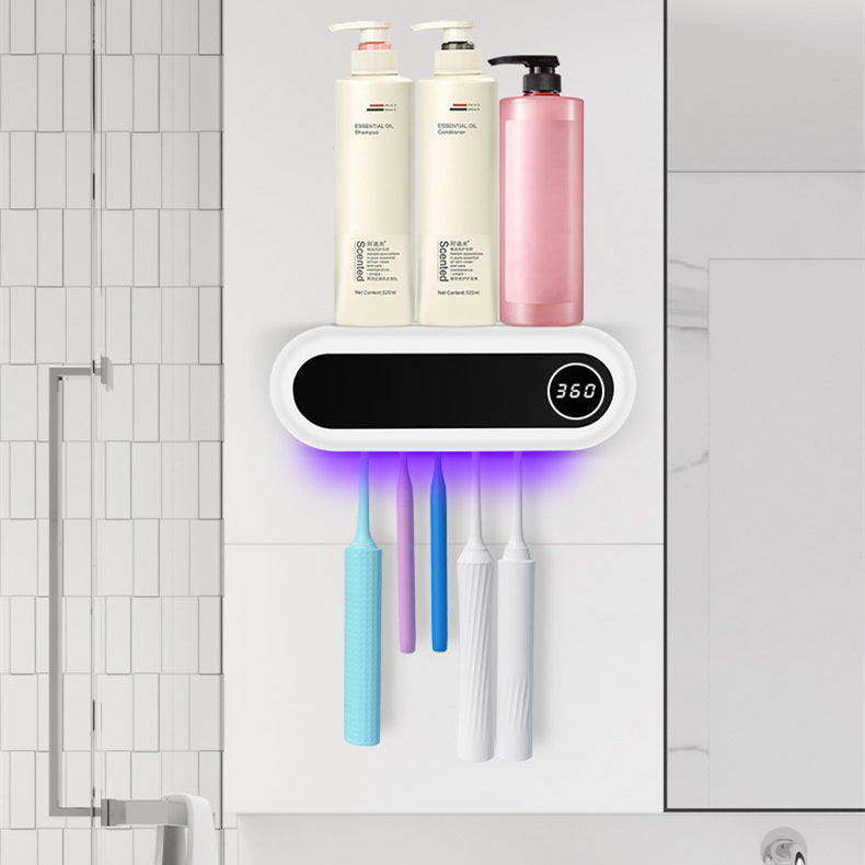 Smart Amazing Wall Mounted Toothbrush UV Sterilizer Holder and Toothpaste Dispenser Squeezer