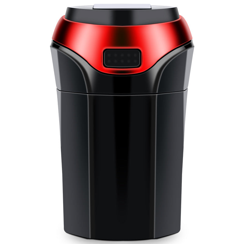 Portable Detachable Solar Rechargeable Car Ashtray With LED Light Windproof