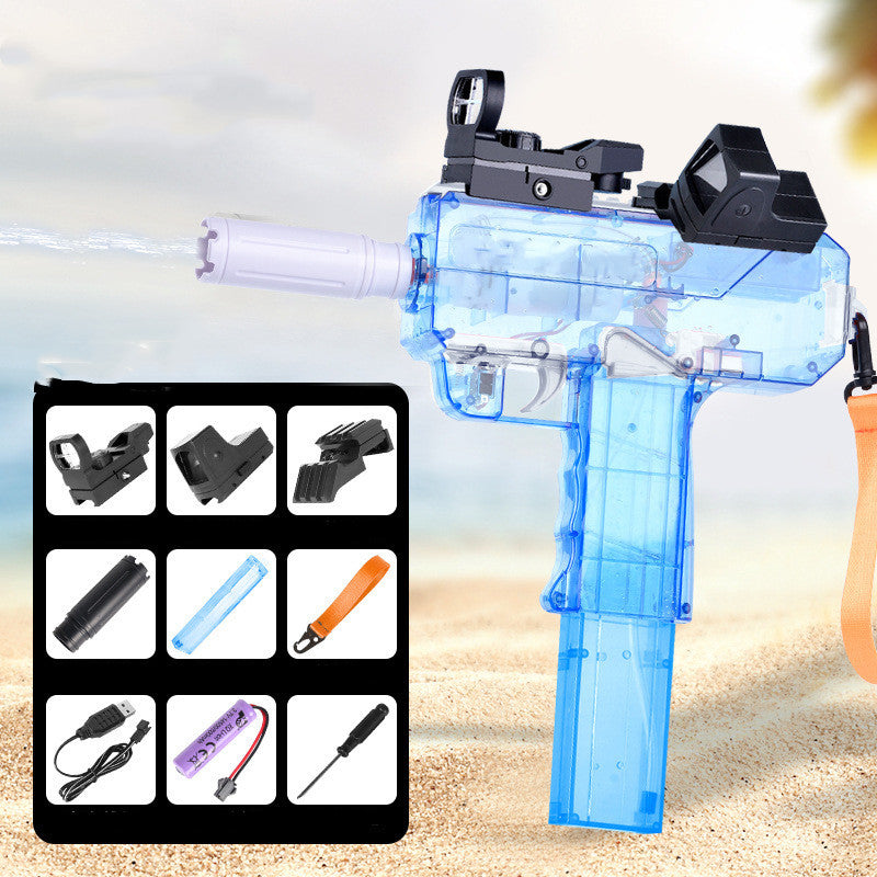 Powerful Uzi Electric Burst Water Gun Toy For Children With Automatic Range Long Spray
