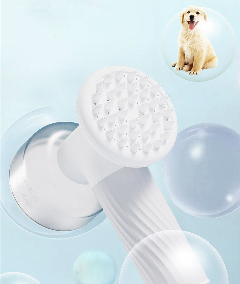 Electric Automatic Shampoo Foaming Pet Bath Brush With Soap Dispenser