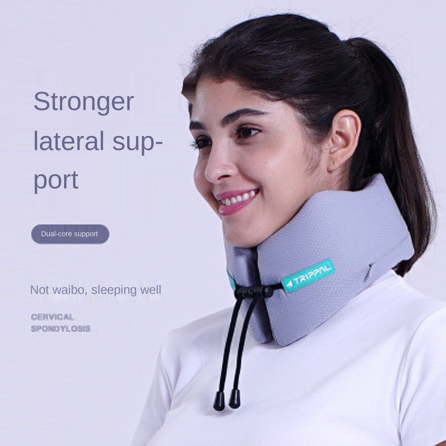 Portable Travel Neck Pillow With Dual-Core Support