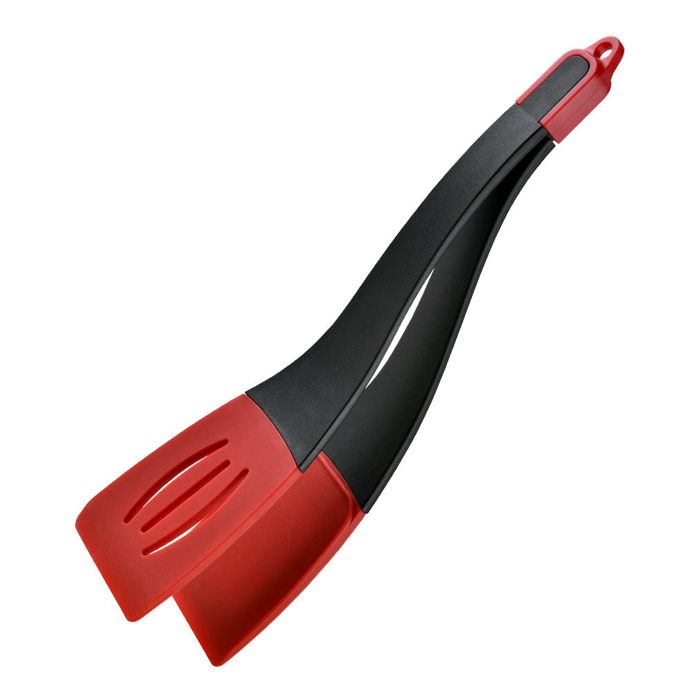 Amazing 3 In 1 Frying Spatula Clip Silicone Shovel Slotted Turners