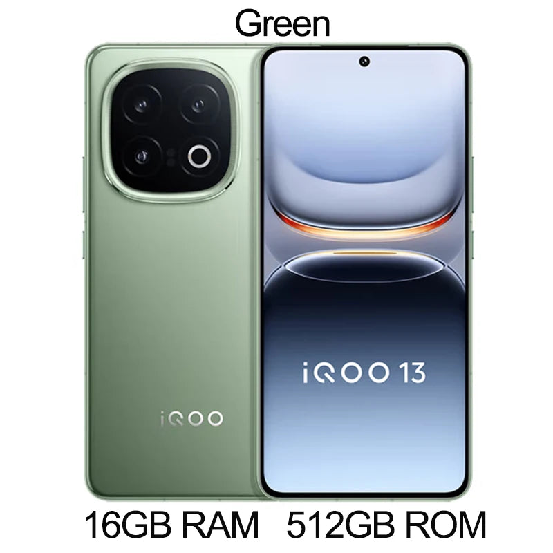 Original ViVO iQOO 13 Snapdragon 8 Elite 50MP Rear Camera OIS 6.82'' 2K Q10 OLED 144Hz 6150mAh 120W SuperVOOC Android 15 NFC OTA