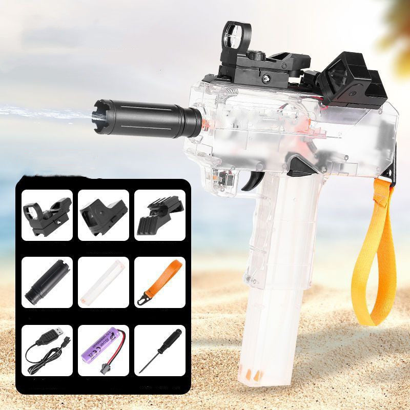 Powerful Uzi Electric Burst Water Gun Toy For Children With Automatic Range Long Spray