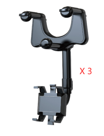 Multifunctional Rotatable And Retractable Rearview Mirror Phone Holder For Car