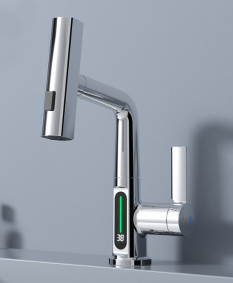 Intelligent Digital Display Faucet Pull-out Basin