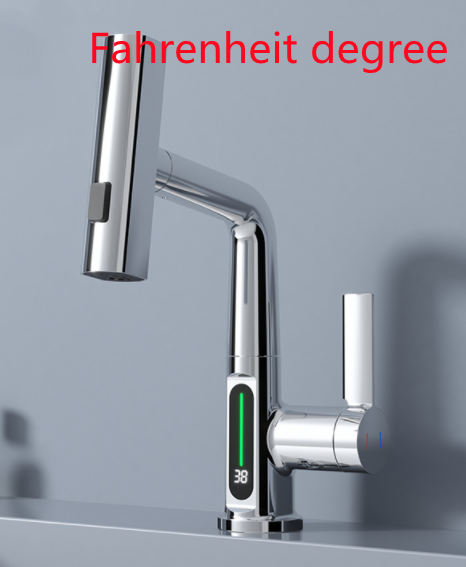 Intelligent Digital Display Faucet Pull-out Basin