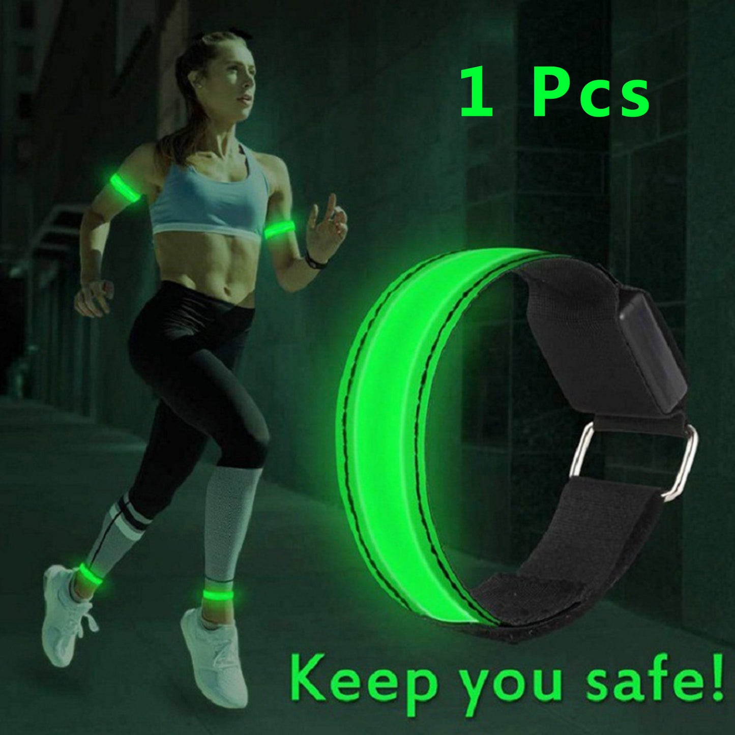 LED Luminous Night Running Armband Bracelet With USB Charging