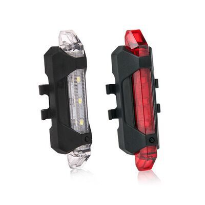 USB Rechargeable Bicycle LED Safety Flashlight