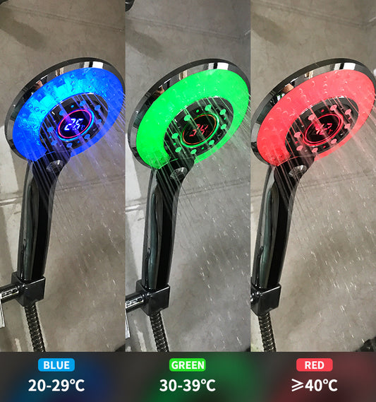 Fancy Adjustable 3 Mode 3 Color LED Shower Head Light