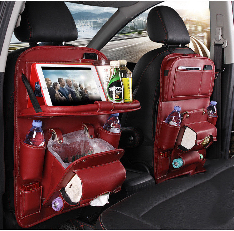 Multifunctional Smart Leather Car Storage Bag