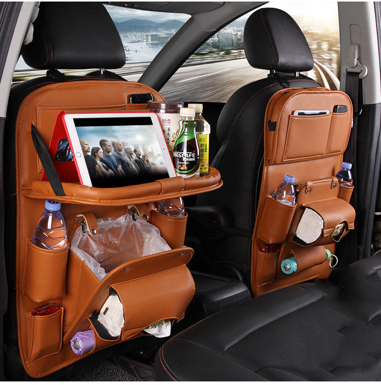 Multifunctional Smart Leather Car Storage Bag