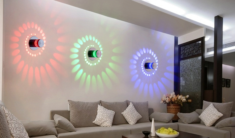 Colorful Modern Spiral LED Wall Lights