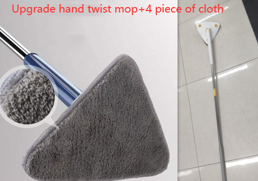 Extendable 360 Adjustable Rotatable Triangle Mop For Floor And Wall Cleaning