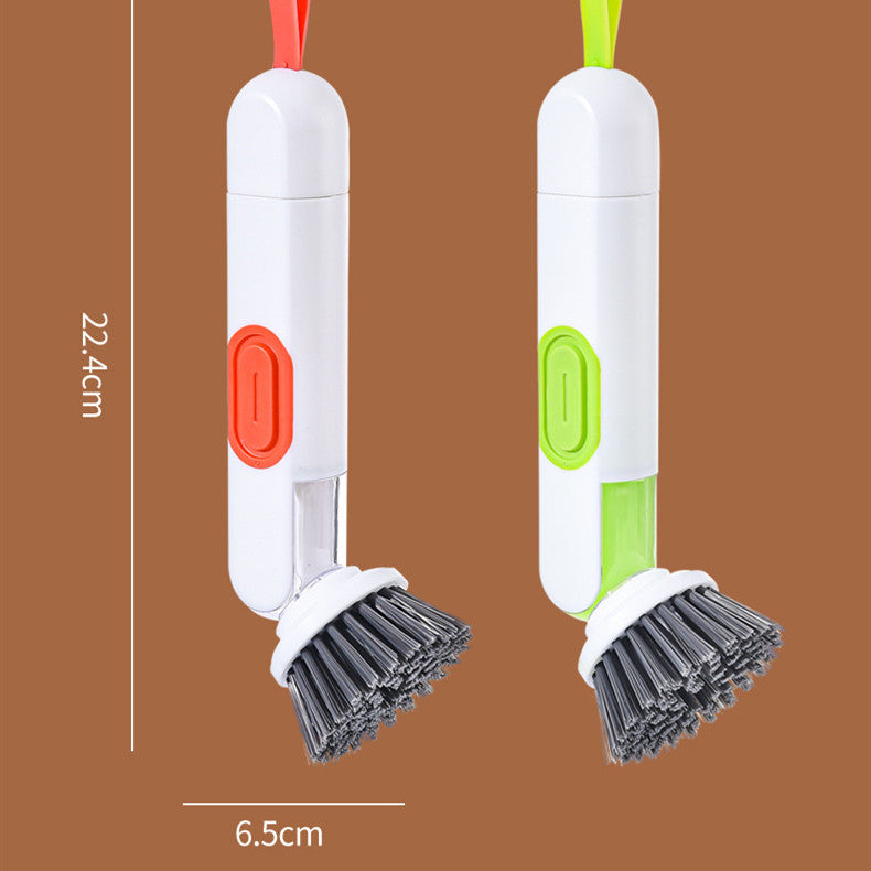 Multi-Functional Long-Handle Liquid-Filled Cleaning Brush Wash Up