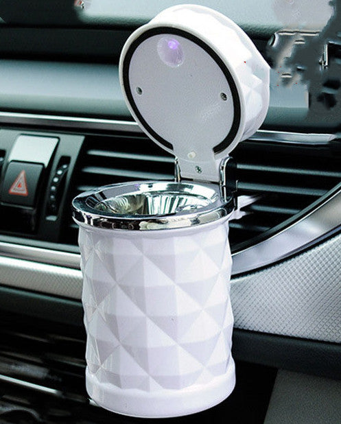 Portable Detachable Solar Rechargeable Car Ashtray With LED Light Windproof