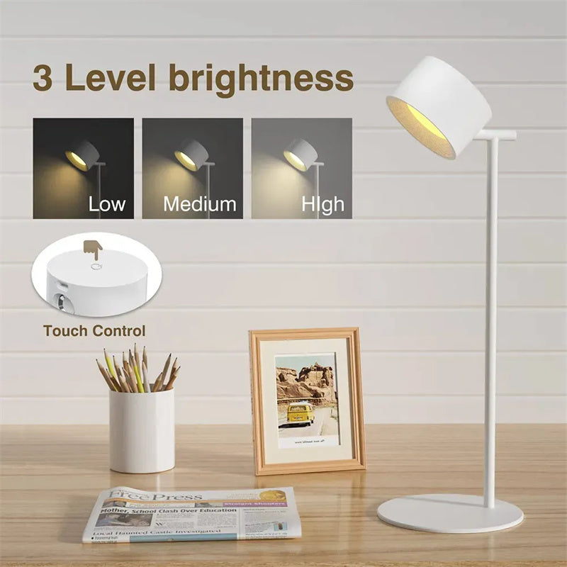 Magnetic Touchable LED USB Rechargeable Wall And Table Lamp With Remote Control