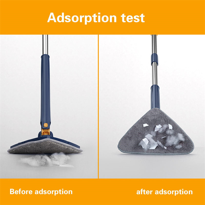 Extendable 360 Adjustable Rotatable Triangle Mop For Floor And Wall Cleaning