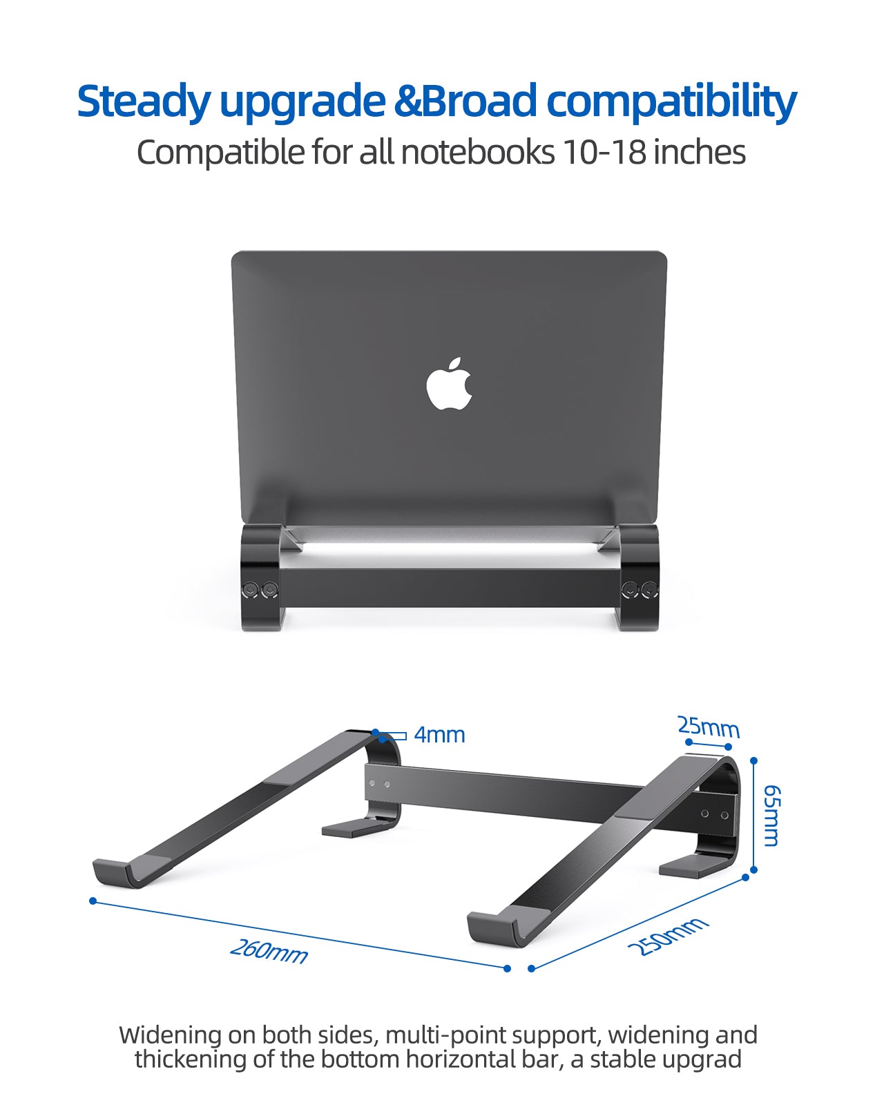 Portable Ventilated Detachable Aluminum Laptop Stand