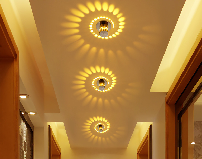 Colorful Modern Spiral LED Wall Lights