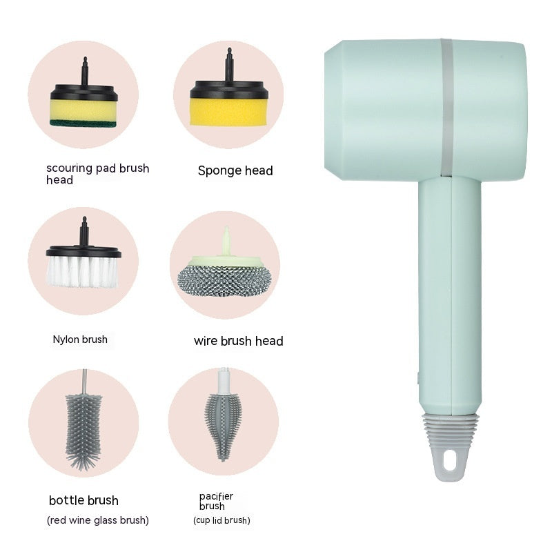 Wireless Rechargeable Automatic Dishwashing Cleaning Brush