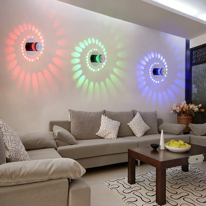 Colorful Modern Spiral LED Wall Lights