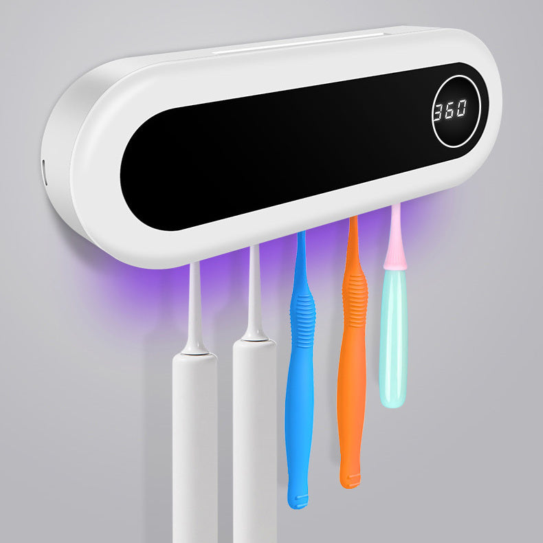 Smart Amazing Wall Mounted Toothbrush UV Sterilizer Holder and Toothpaste Dispenser Squeezer