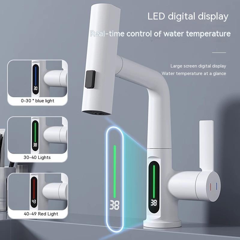 Intelligent Digital Display Faucet Pull-out Basin