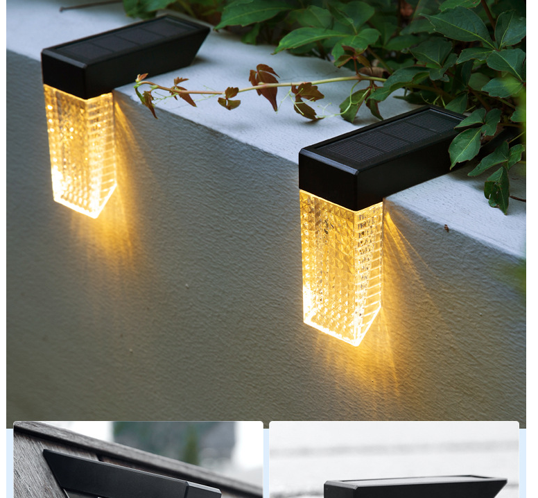 Bright LED Solar Outdoor Stairs And Fence Lights