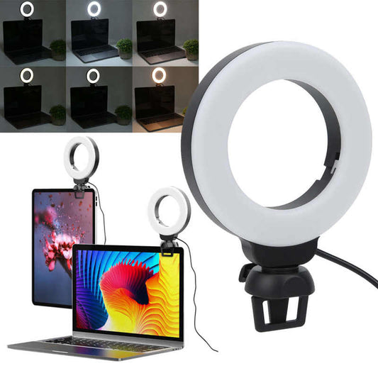 Super LED Selfie USB Powered Dimmable Ring Light With Phone Holder