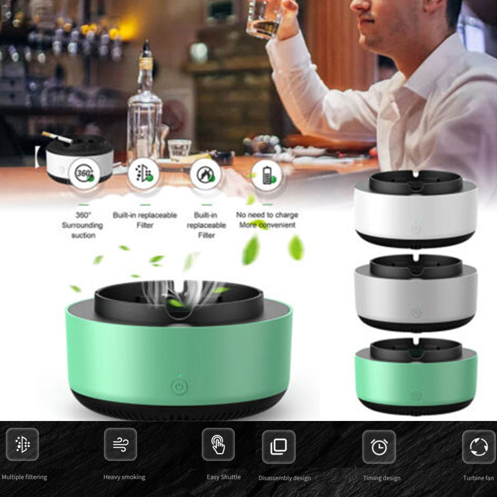 Smoke Removal Air Purification Ashtray Automatic Purifier