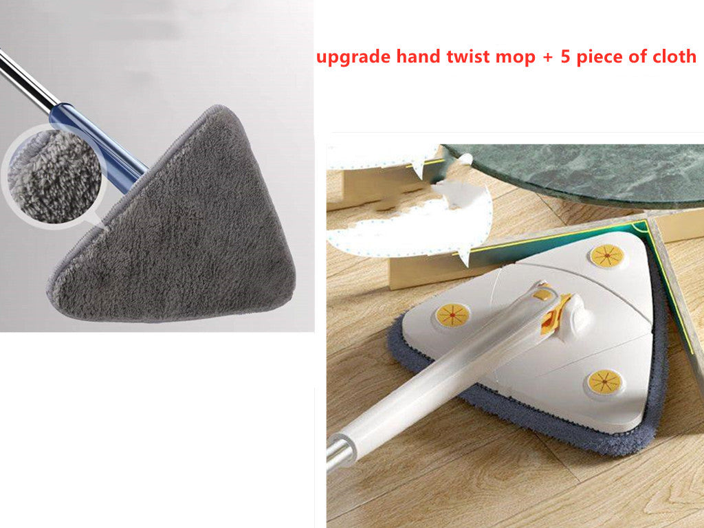 Extendable 360 Adjustable Rotatable Triangle Mop For Floor And Wall Cleaning