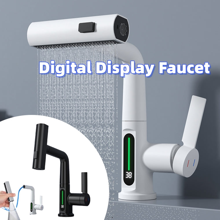 Intelligent Digital Display Faucet Pull-out Basin