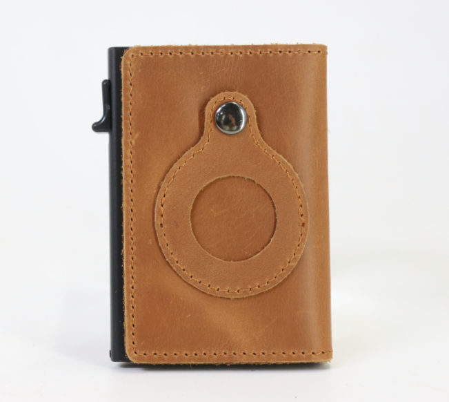 Multi-functional Air Tag Anti-Theft Bullet Wallet Card Holder