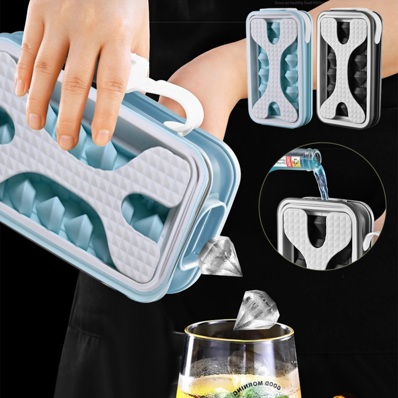 Awesome 2in1 Portable Silicone Ice Ball Mold Ice Maker