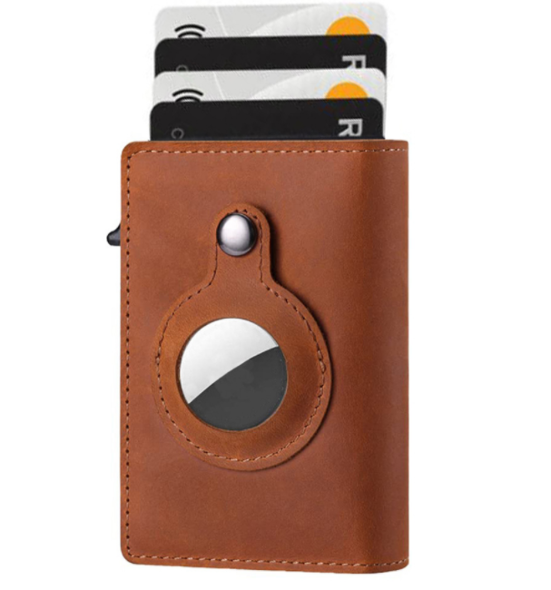 Multi-functional Air Tag Anti-Theft Bullet Wallet Card Holder