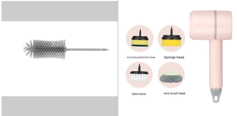 Wireless Rechargeable Automatic Dishwashing Cleaning Brush