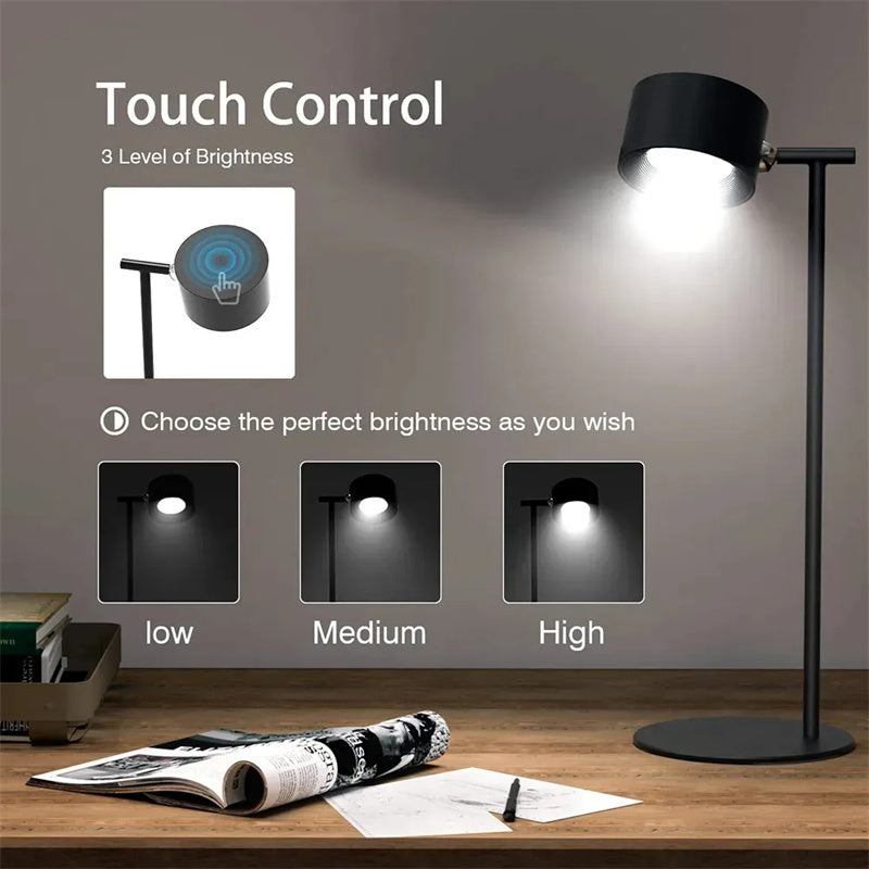 Magnetic Touchable LED USB Rechargeable Wall And Table Lamp With Remote Control