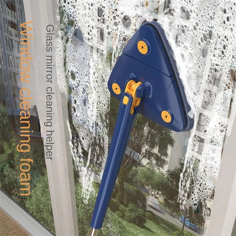 Extendable 360 Adjustable Rotatable Triangle Mop For Floor And Wall Cleaning