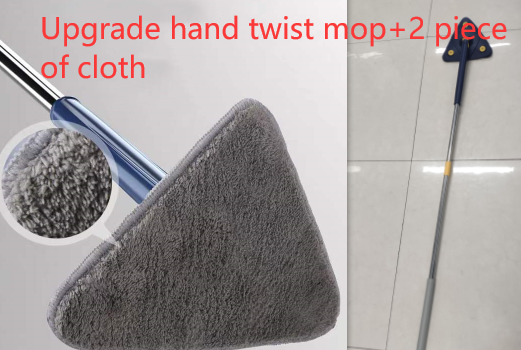 Extendable 360 Adjustable Rotatable Triangle Mop For Floor And Wall Cleaning