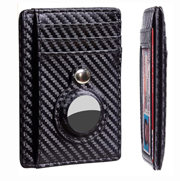 Multi-functional Air Tag Anti-Theft Bullet Wallet Card Holder