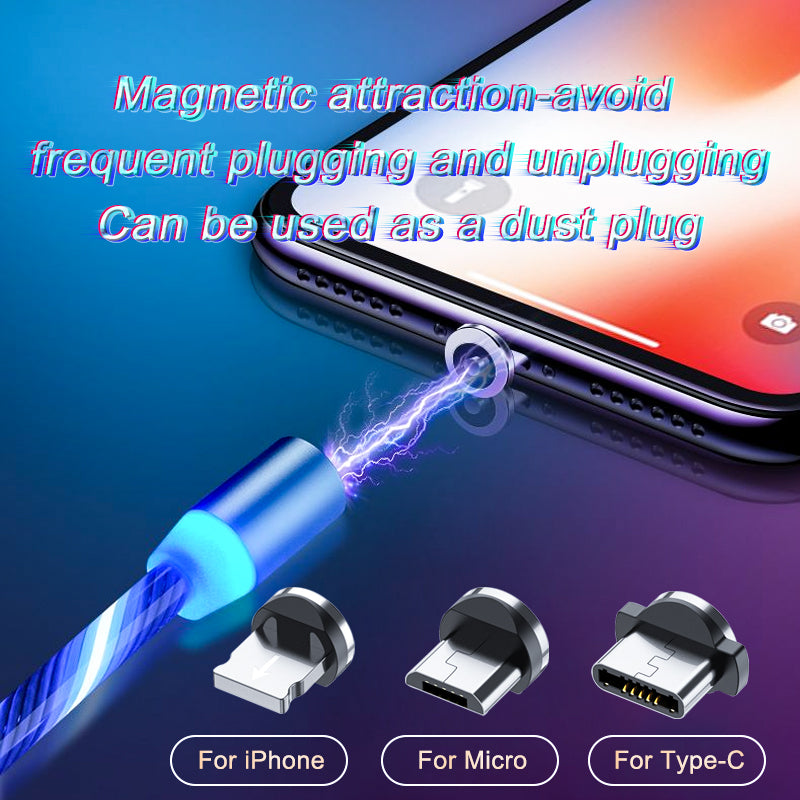 Magnetic Fast Charging Lighting Micro USB Cable LED Magnet Charger