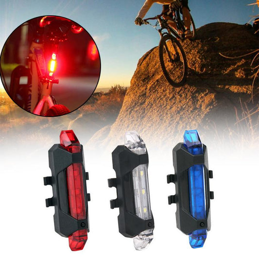 USB Rechargeable Bicycle LED Safety Flashlight