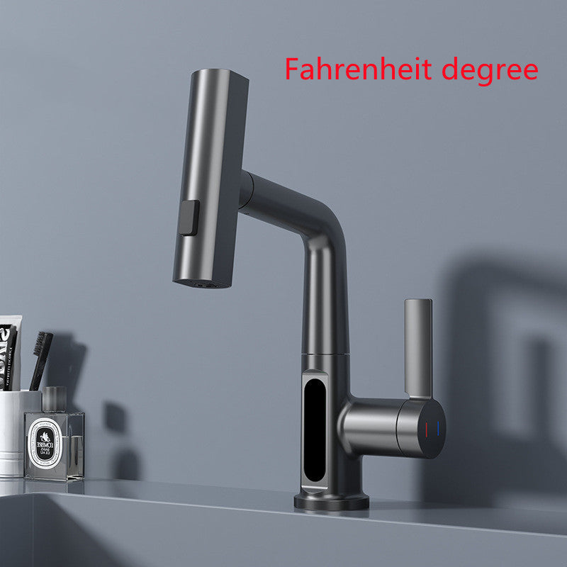 Intelligent Digital Display Faucet Pull-out Basin