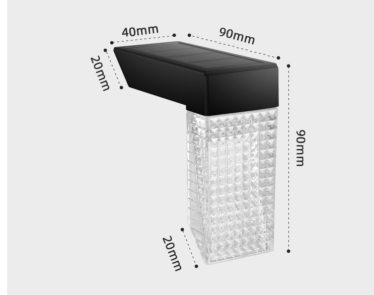 Bright LED Solar Outdoor Stairs And Fence Lights