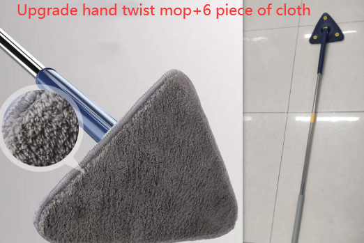 Extendable 360 Adjustable Rotatable Triangle Mop For Floor And Wall Cleaning