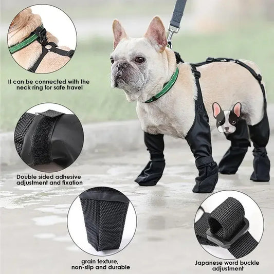 Awesome Waterproof Adjustable Breathable Dog Boots for Outdoor Walking