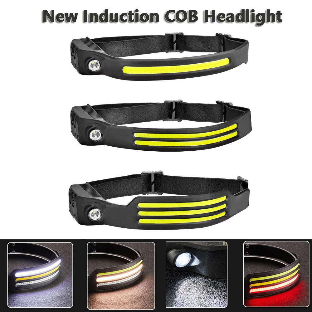 USB Rechargeable Waterproof LED Induction Riding And Camping Headlamp