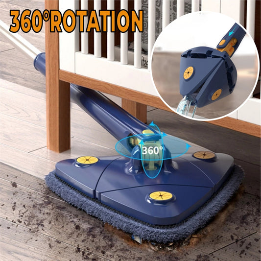 Extendable 360 Adjustable Rotatable Triangle Mop For Floor And Wall Cleaning